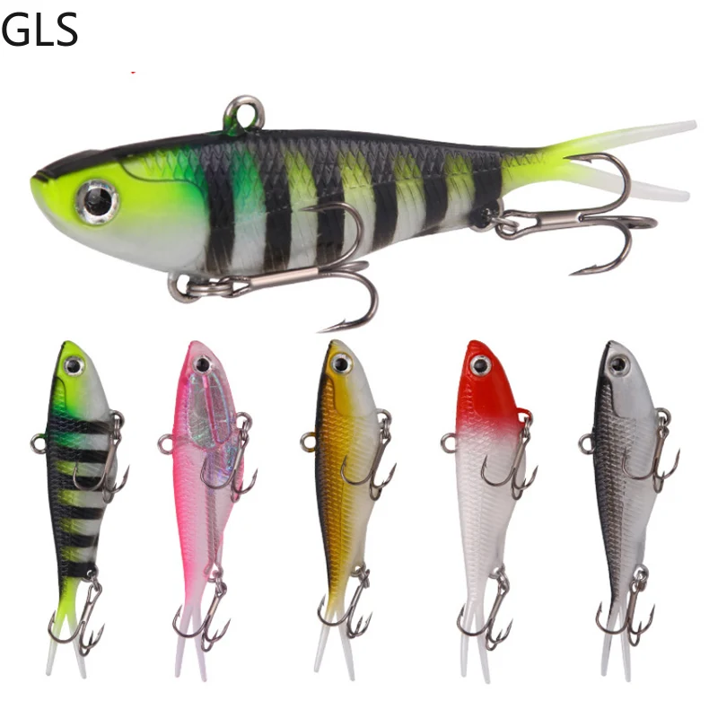 

1Pcs New 3D Eye Sinking 9.5cm/20g Vibrating Artificial Bait Simulation Soft Fishing Lure 3 Colors Optional