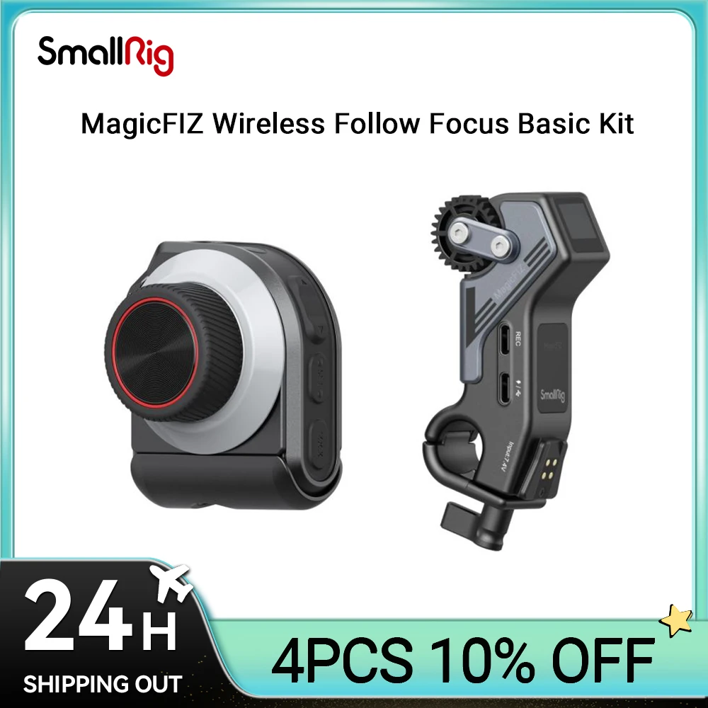

SmallRig MagicFIZ Wireless Follow Focus Basic Kit with Handwheel Controller and Receiver Motor,Wireless Cabled Dual Control Mode