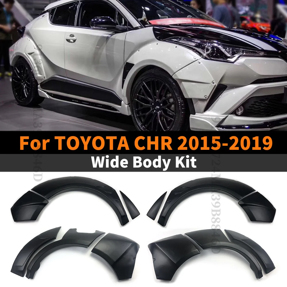 

Front Rear Wheel Fender Flares Arch Brow Eyebrow Wide Body Kit For TOYOTA C-HR CHR 2015-2019 Tuning Accessories Cover Trim Guard