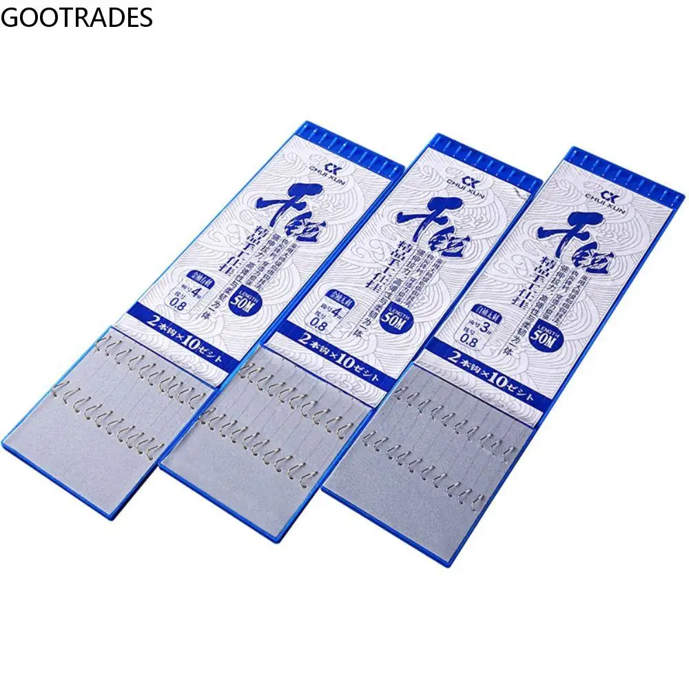 

10 Pair High Carbon Steel Fishing Hooks 1#-8# Wide Gap Barbed Double Hook Carp Fishing Tackle Accessories