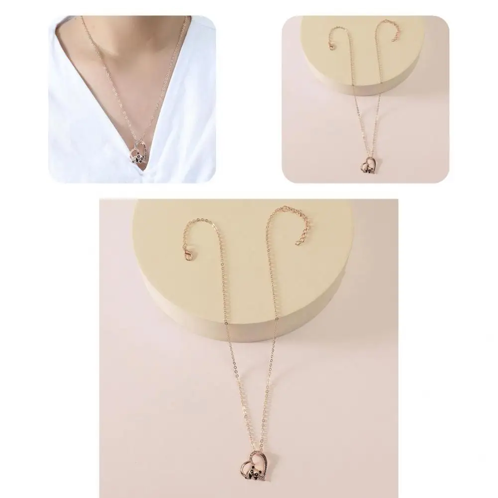 

Pendant Necklace Stylish Accessory Rhinestone Animal Letters Pendant Necklace for Daily Wear Necklace Women Necklace