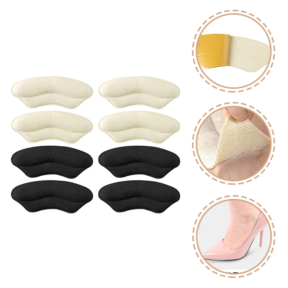 

4 Pairs Heel Pad Feel Free Follow Women's Womens Heeled Boots Cushion Pads Sponge Self-adhesive Inserts
