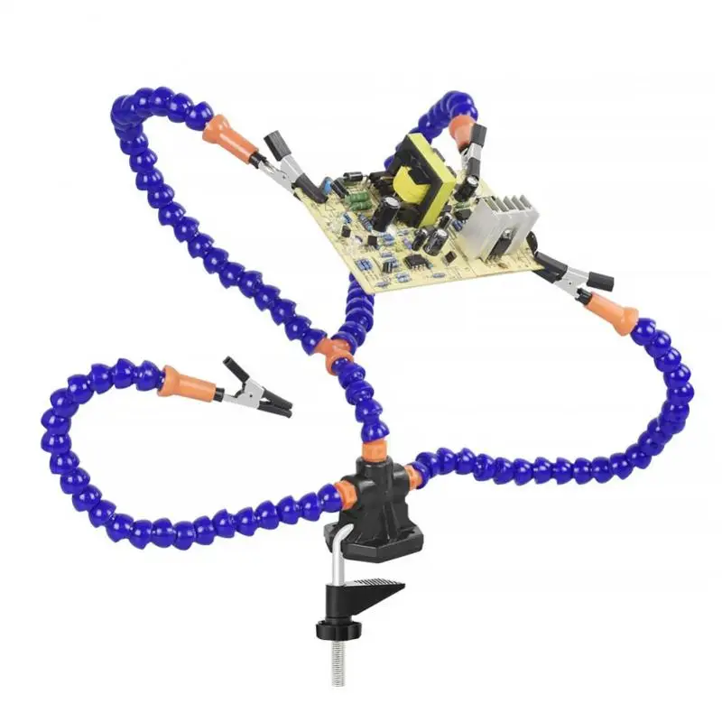 

PCB Soldering Holder 3X Desk Clip Magnifier Welding Helping Hand Flexible Arm Soldering Third Hand Tool Clamp Rotatable Clips