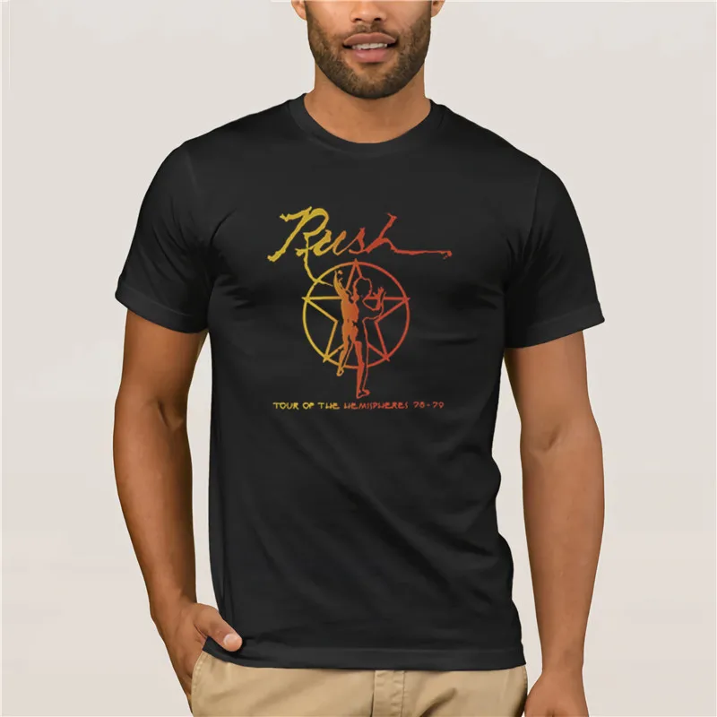 fashion T-shirt men 2020 Short Sleeve Men Casual tees Rush Men's Tour Navy Rockabilia casual Printed
