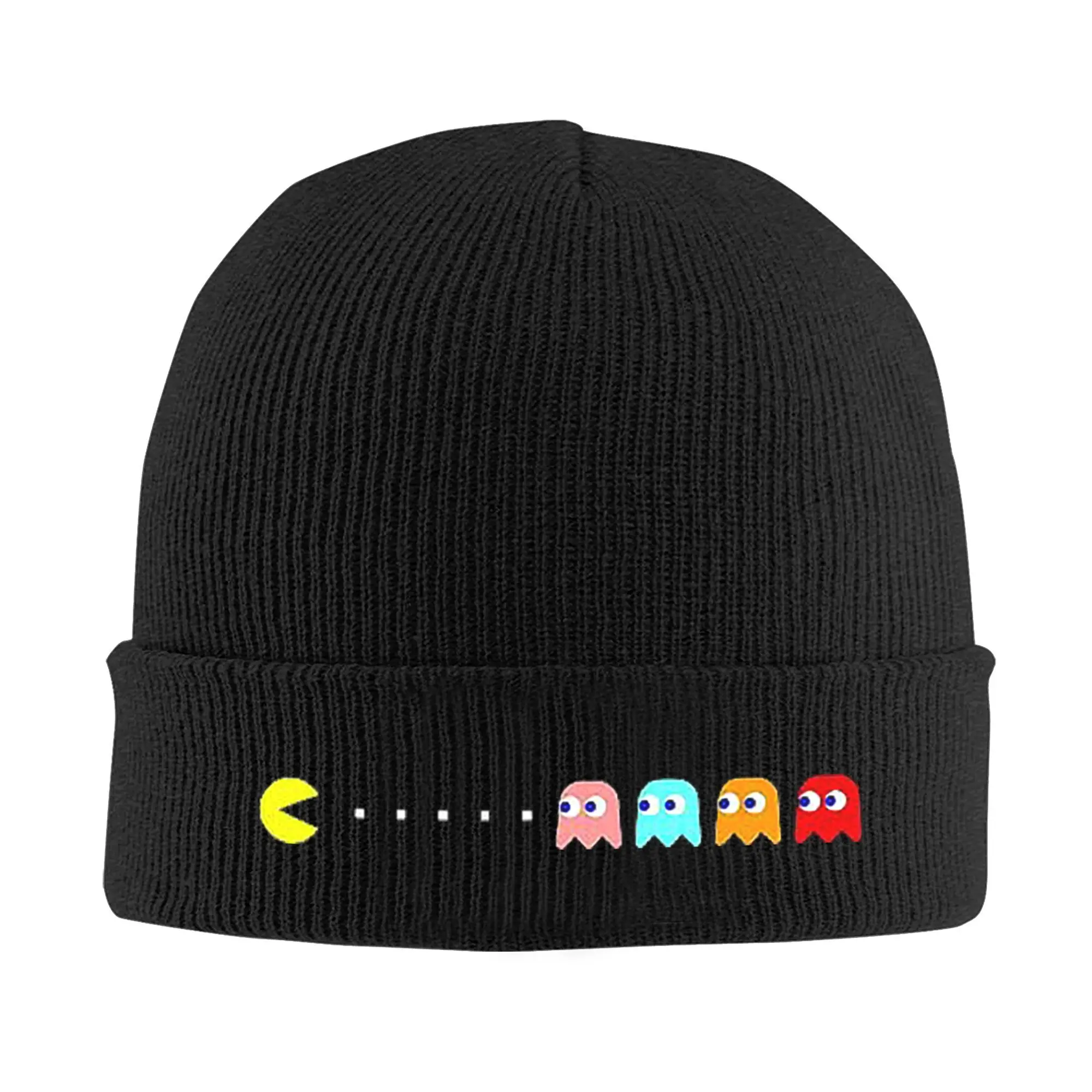 Фото Women Men Beanie P-Pac mans Video Game Accessories Winter Warm Knitted Caps  Beanies Skullies №1