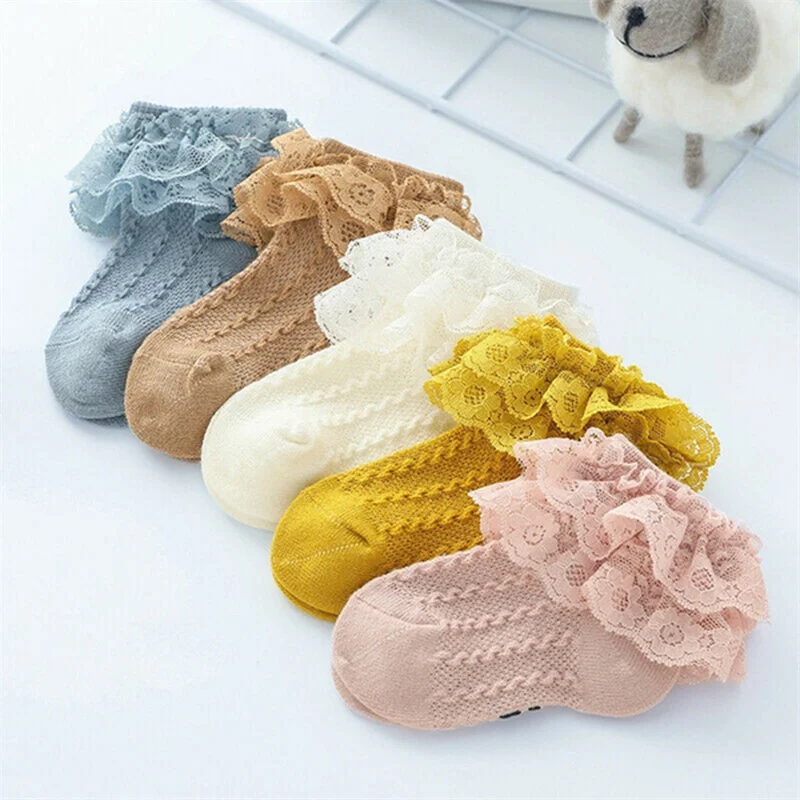 

Детские носки, для девочек, кружевные носки, двойные носки принцессы, детские носки в Корейском стиле, милые танцевальные носки
