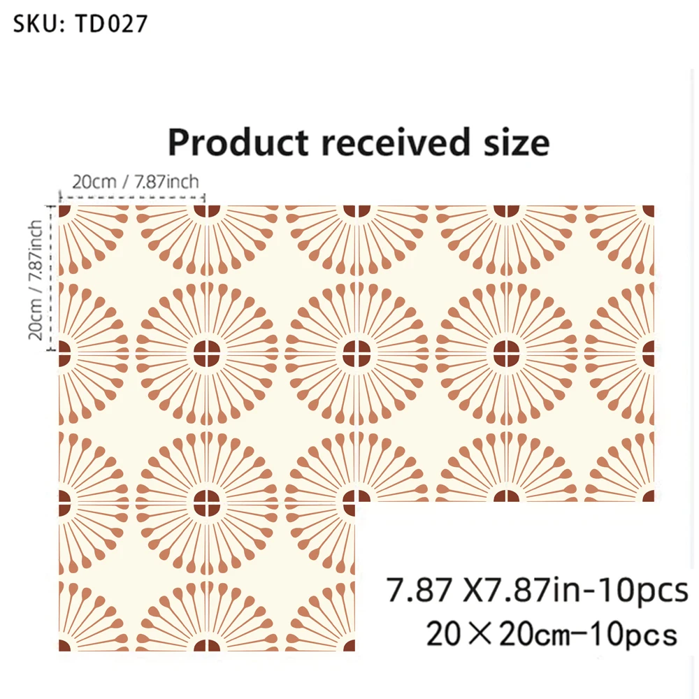 

Виниловые наклейки для плитки Funlife, 10 шт.