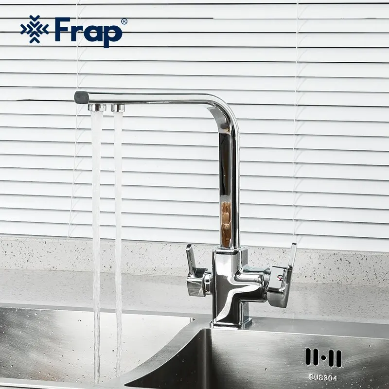 Frap Смеситель для кухни с выходом для фильтрованной воды латунный ...