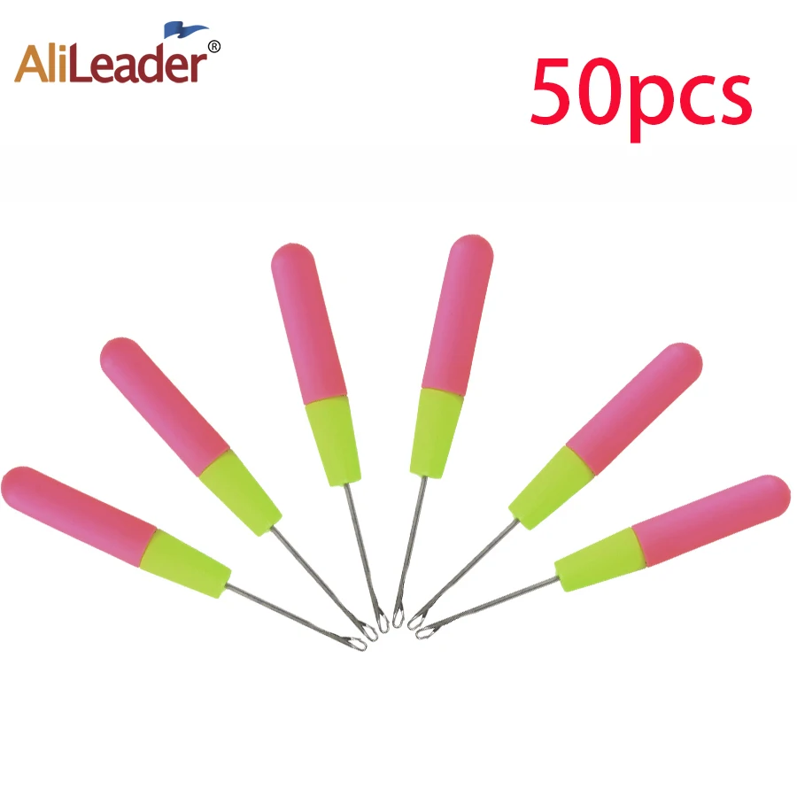 

Crochet Hook Needles 50Pcs/Lots Plastic Crochet Needle For Hair Dreadlock Weaving Knitting Crochet Hook Hair Extensions Tools