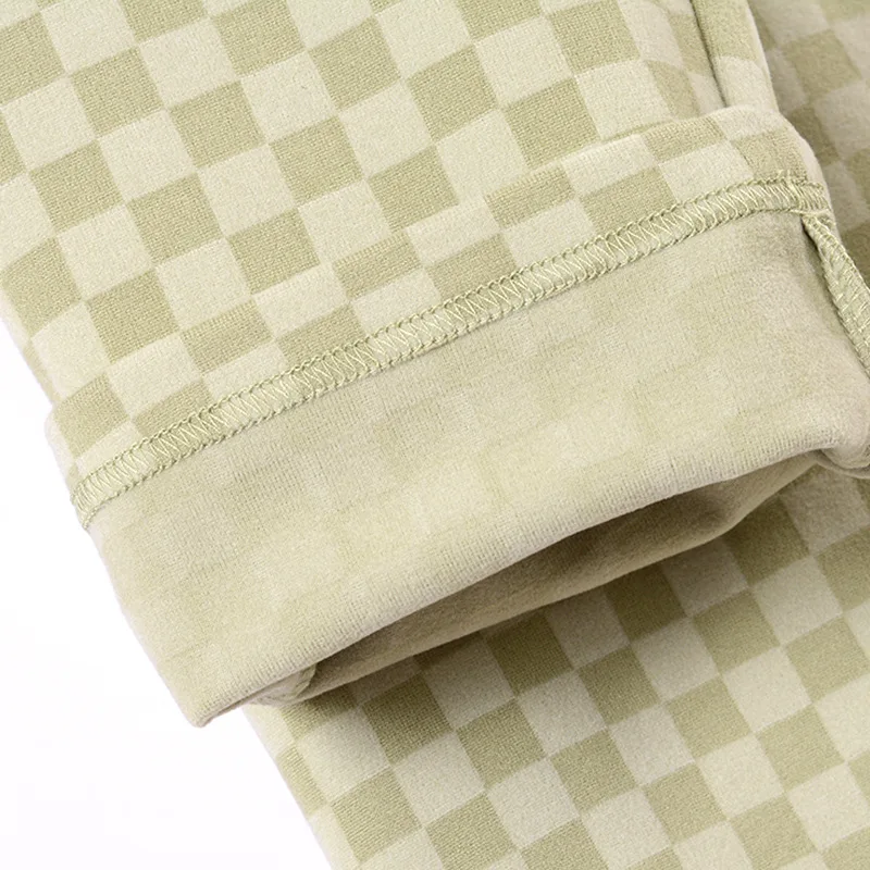 Fdfklak Spring Autumn Plaid Sleepwear Pant For Women New Casual Pajamas Pants Loose Loungewear Thin Velvet Pyjama Trousers