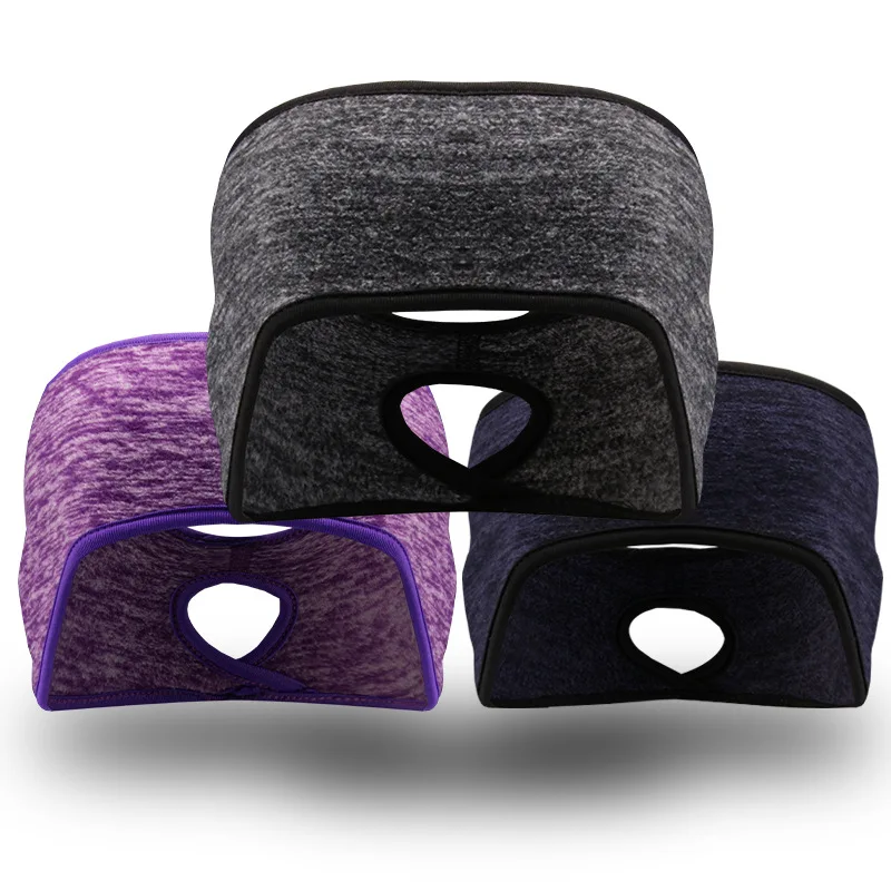 

2 in 1 Fleece Ear Muffs Warmer Headband Full Cover Sports Headband for Men Women Hair Bands Outdoor Fitness Running Sweatband
