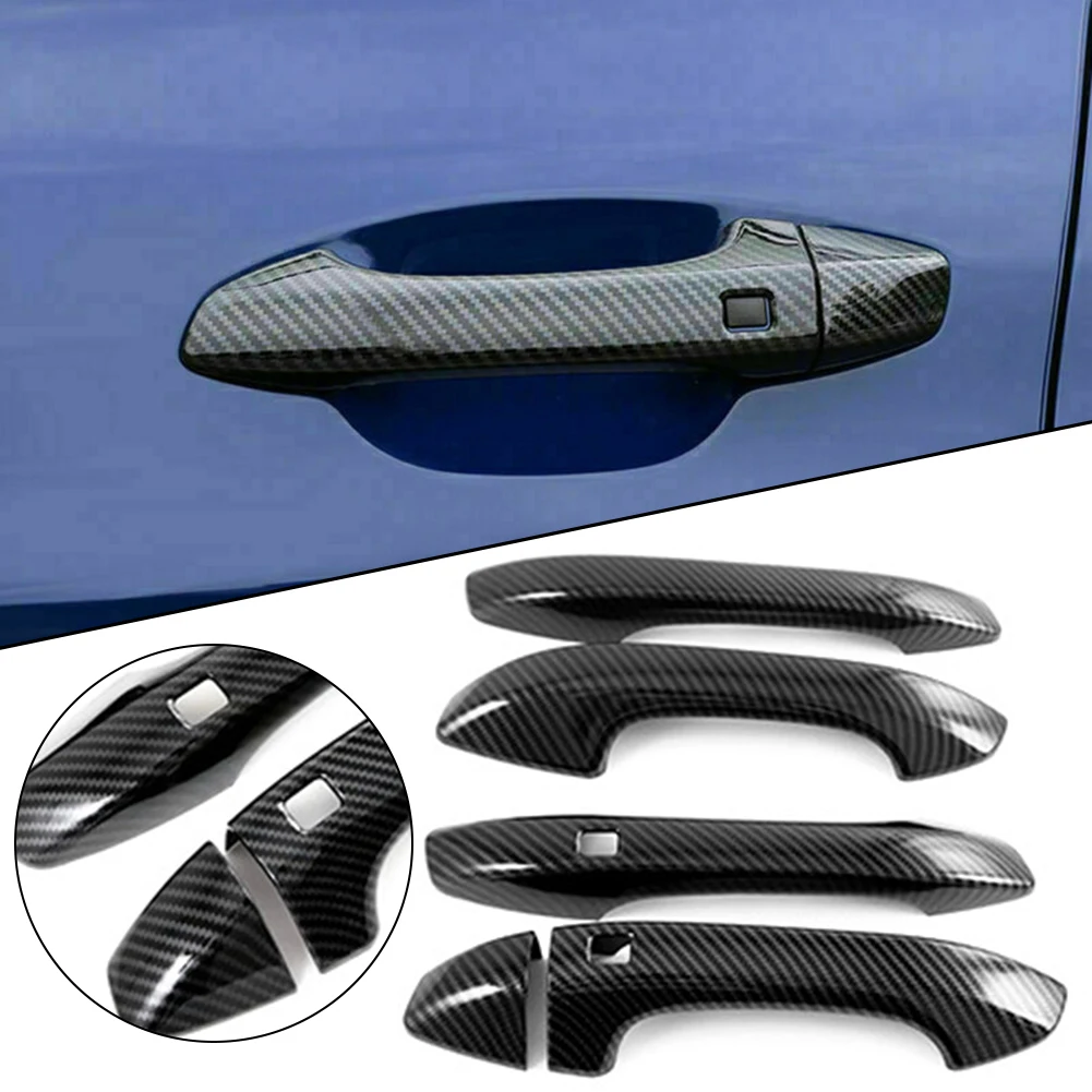 

5pcs Car Door Handles Covers Trim For Kia K5 2020, 2021, 2022, 2023 Carbon Fiber Black ABS Style Accessories