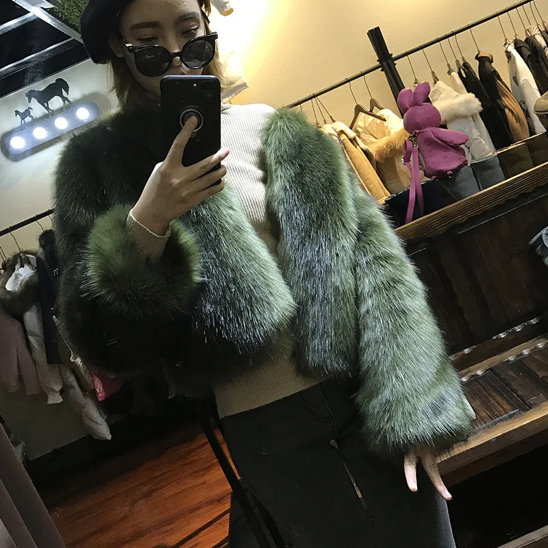 Factory Fur Coat Overcoat Female Fur Mink Fur Thick Winter High Street Other Slim Real Fur Woman enlarge