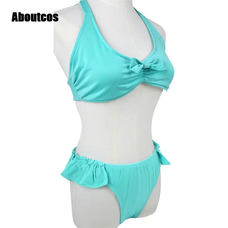 

Aboutcos Anime Chika Fujiwara Swimsuit Cosplay Costume Kaguya-sama Love is War Cosplay Costume Sexy Women Swimwear Bow Full Set