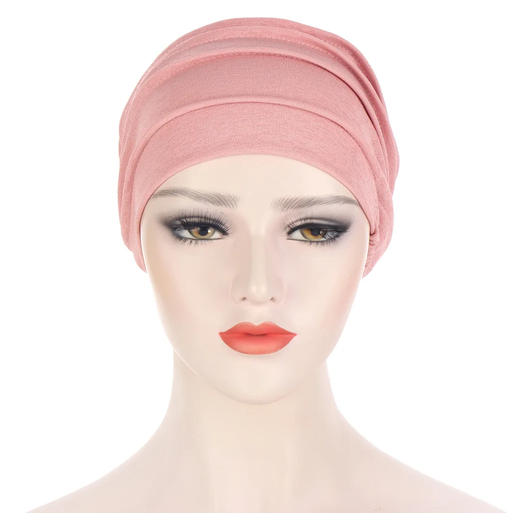 New Wholesale Under Scarf Hijab Cap Women Stretch Under Caps Solid Color Hijab Scarf Woman Hijab Cap Hats Turbans for Women