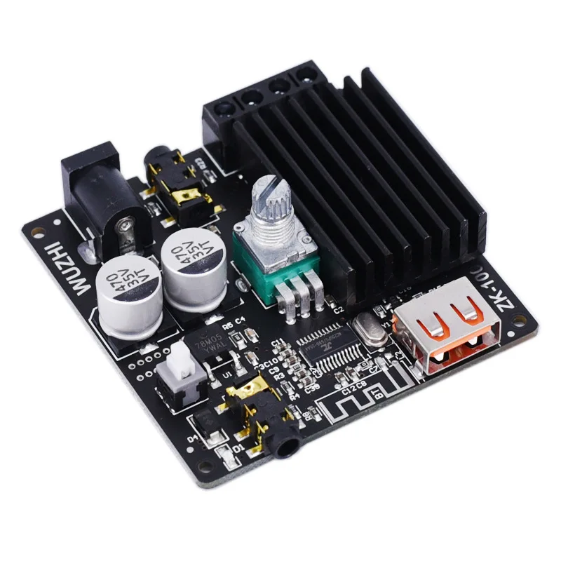 ZK-1002M 100 Вт + Bluetooth 5.0 мощность аудио усилитель плата стерео домашний кинотеатр AUX USB
