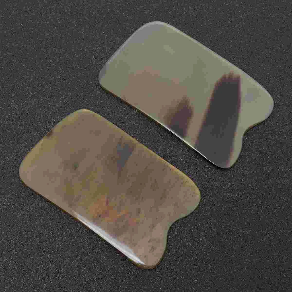 

Scraping Plate Horn Ox Tool Board Square Massge Spa Black Tools Facial Jade Stone Buffalo Muscle Body Face Guasha Trigger Point