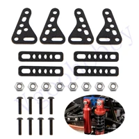 1set metal double shock absorbers bracket damper mount stand for axial scx10 trx4 trx6 d90 90046 90047 18 110 rc crawler car