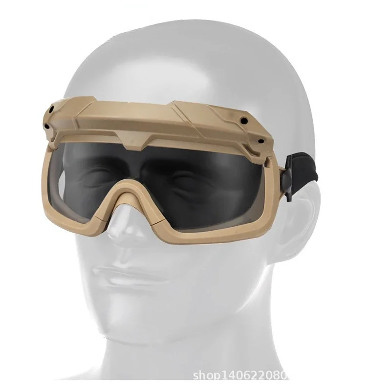 

Tactical Airsoft Paintball Goggles Windproof Anti Fog CS Wargame Hiking Protection Goggles Fits for Tactical Helmet