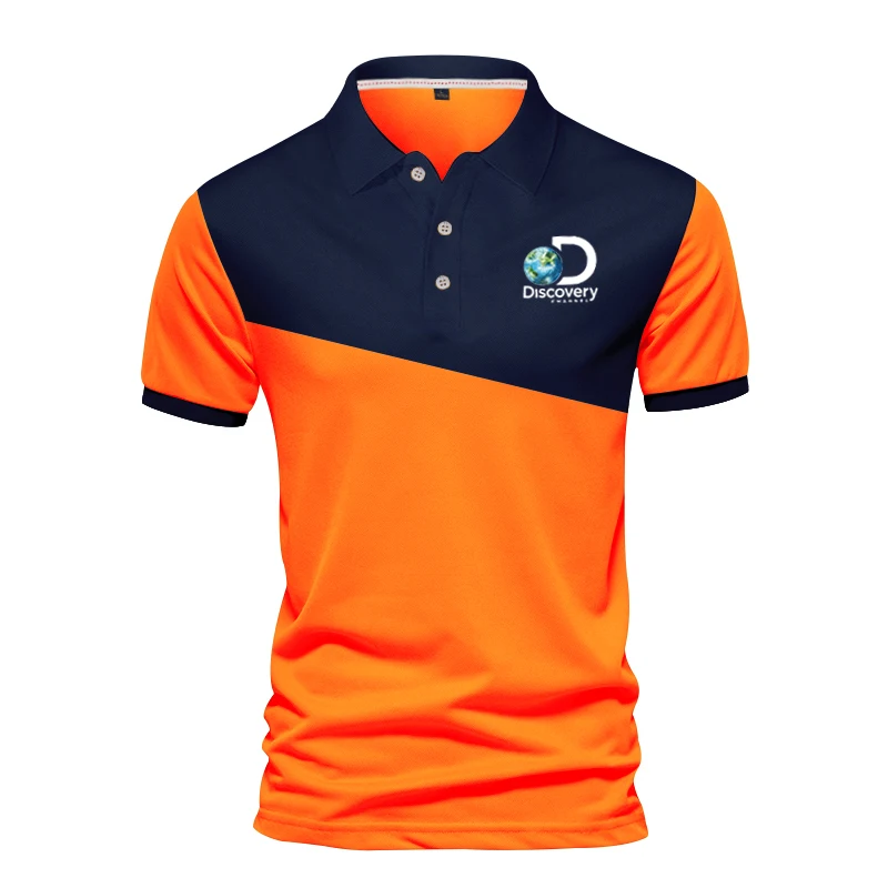 

Мужская летняя новая модная Высококачественная дышащая Простая рубашка-поло с коротким рукавом для отдыха фитнеса спорта