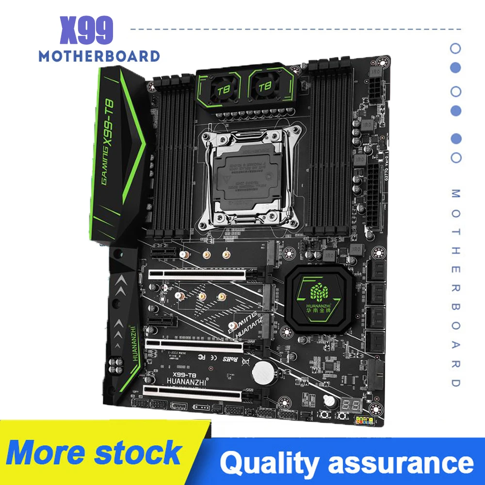 

HUANANZHI X99-T8 Motherboard LGA 2011-3 USB3.0 NVME M.2 SSD Support DDR3 REG ECC Memory and Xeon E5 V3 V4 Processor