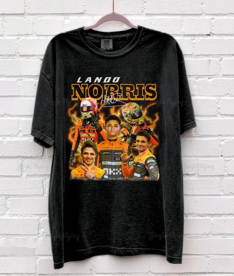 Рубашка Ландо Норрис толстовка классическая футболка с рисунком 90-х годов