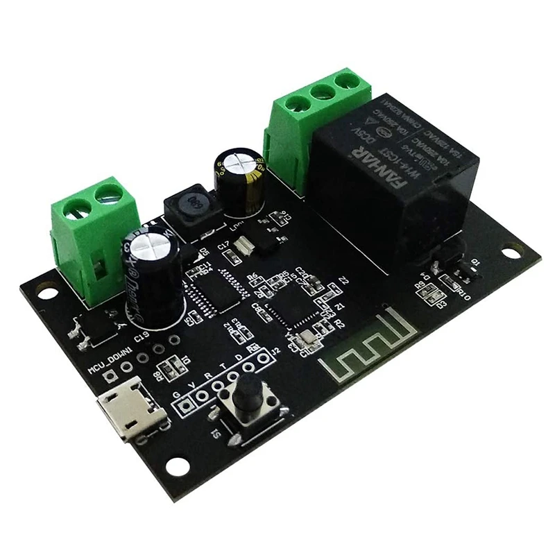 

Wifi Momentary Inching Relay Self-Locking Switch Module DC 7-32V Wifi Relay Switch Smart Life/Tuya APP Remote Control