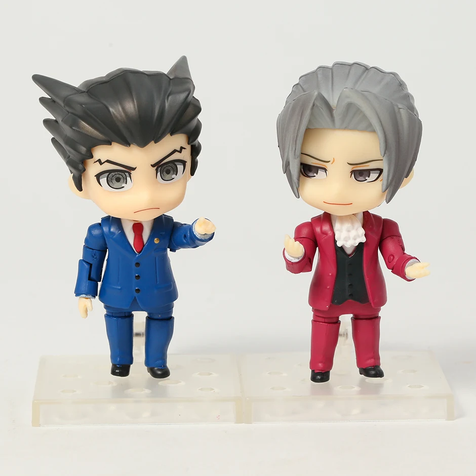 

Ace Attorney 1761 Phoenix Wright 1762 Miles Edgeworth Q Face Doll Action Figure Collectible Model Toy Gift