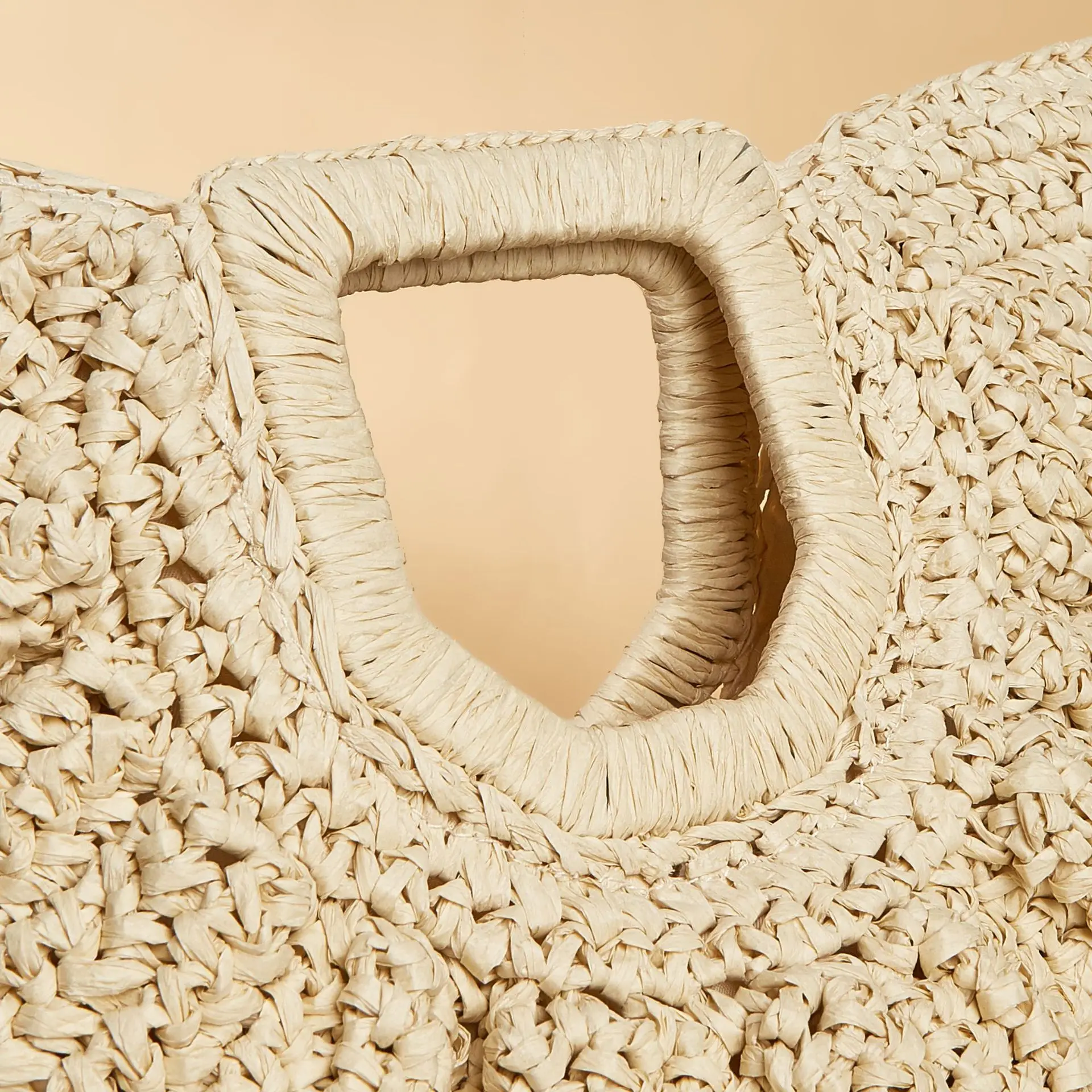 Модные соломенные женские сумочки с рюшами и полумесяцем бумажные плетеные