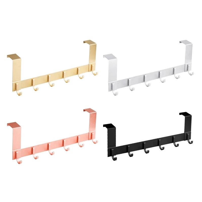 

Rack Hooks Kitchen Storage 6 Door Home Hanger Hat Over Towel Holder Clothes Organizer Bag Robe The Coat Bathroom