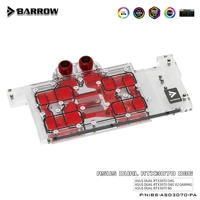 barrow gpu water cooling block for asus dual rtx 3070 o8g graphics cardcopper full cover5v 3pin light effectbs asd3070 pa