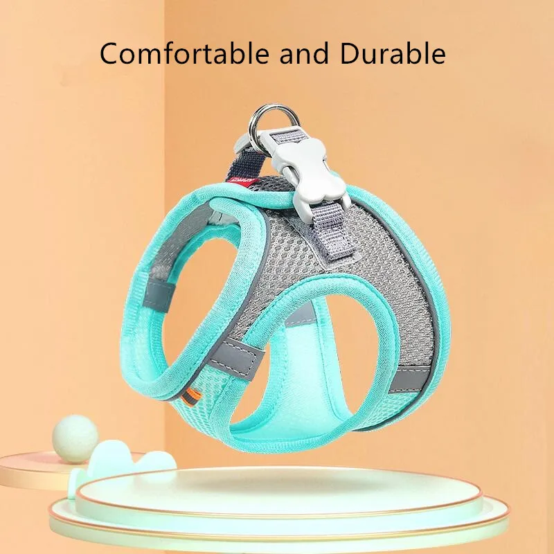 

Dog Harness Leash Set for Pet Dog Cat French Bulldog Chihuahua Pug Outdoor Walking Adjustable Cat Harness Collar Vest Lead Leash