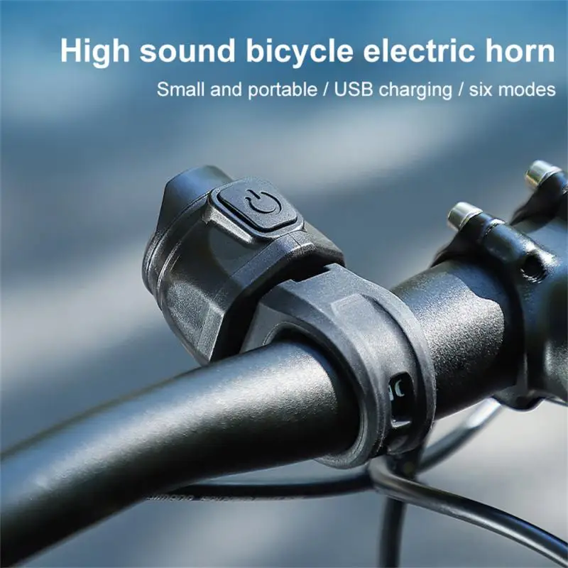 

Перезаряжаемый Электрический звуковой сигнал для мотоцикла, 6 режимов, руль горного велосипеда, дорожный велосипед, Противоугонный звуковой сигнал, велосипедные аксессуары