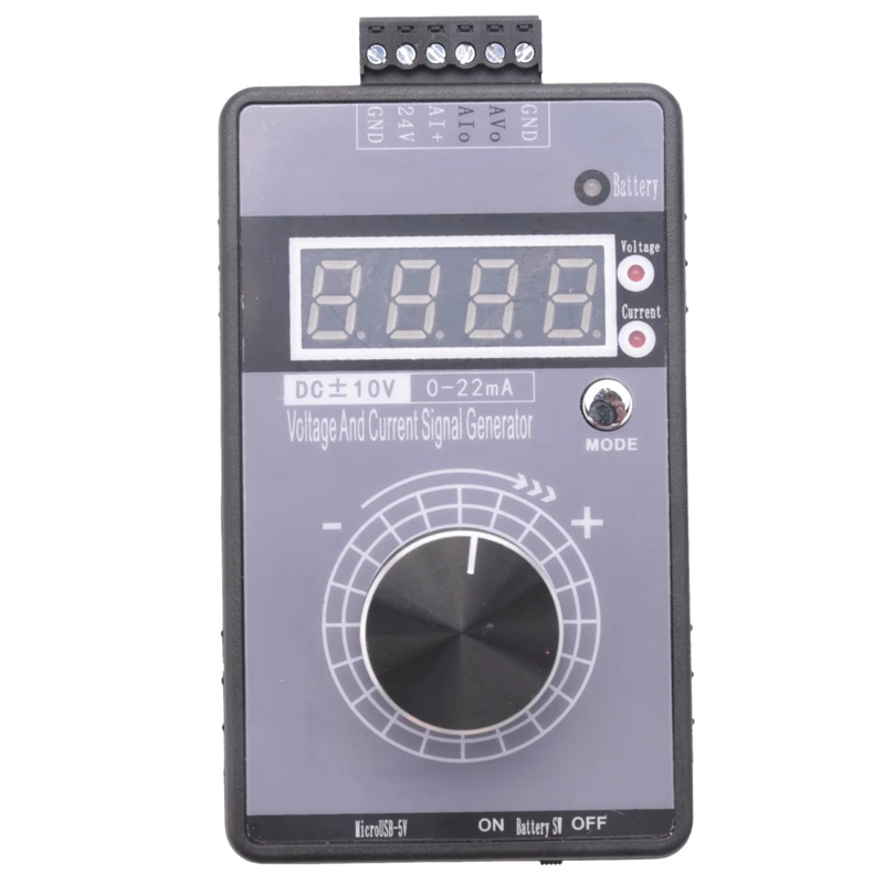 

DC0-10V 0/4-20MA Current Voltage Signal Generator, Built-In Rechargeable Battery Portable Analog Simulator For PLC And Panel Deb