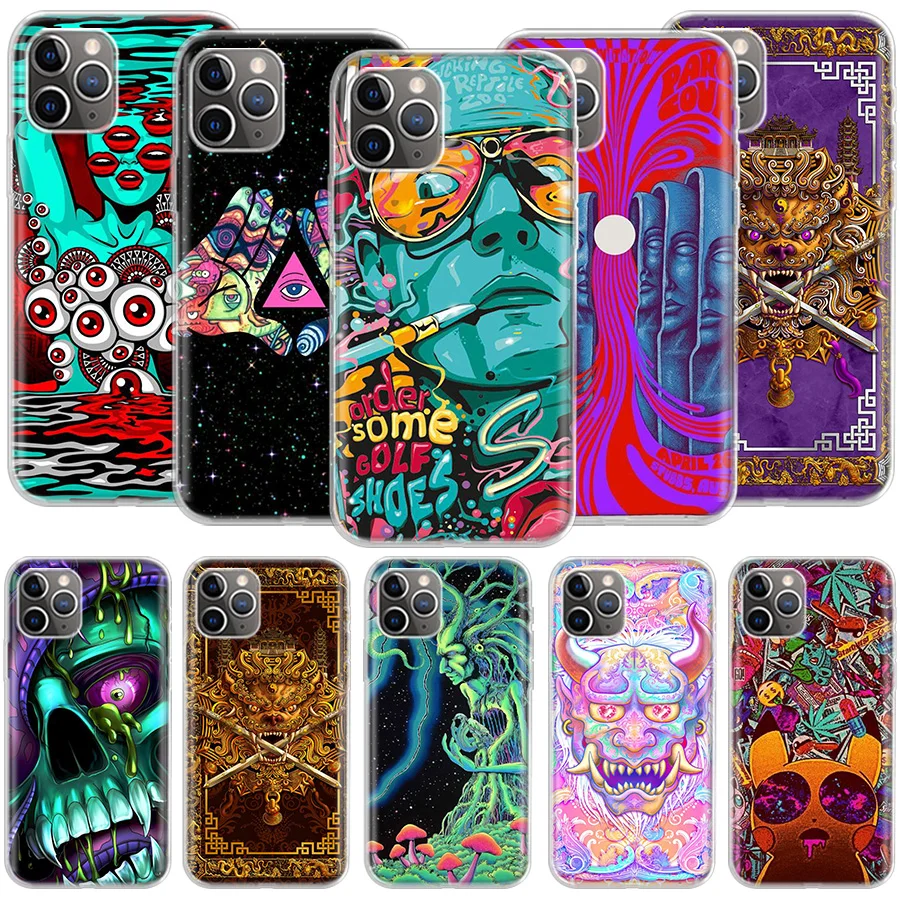 

Art Colourful Psychedelic Trippy lPhone For Apple Iphone 13 14 Pro Max 12 Mini 11 Case X XS XR 8 Plus 7 6 6S SE 2020 5 5S Cover