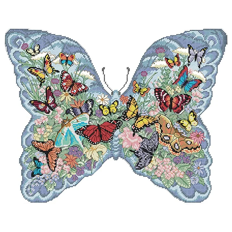 

Наборы для вышивки крестиком BESTDIY, Набор для вышивки тканью 11CT, набор для рукоделия, набор для рукоделия для взрослых начинающих (бабочки)