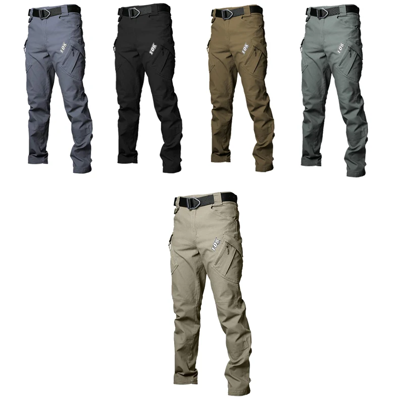 Новинка 2024 мужские облегающие брюки-карго Fox для езды на велосипеде тактические