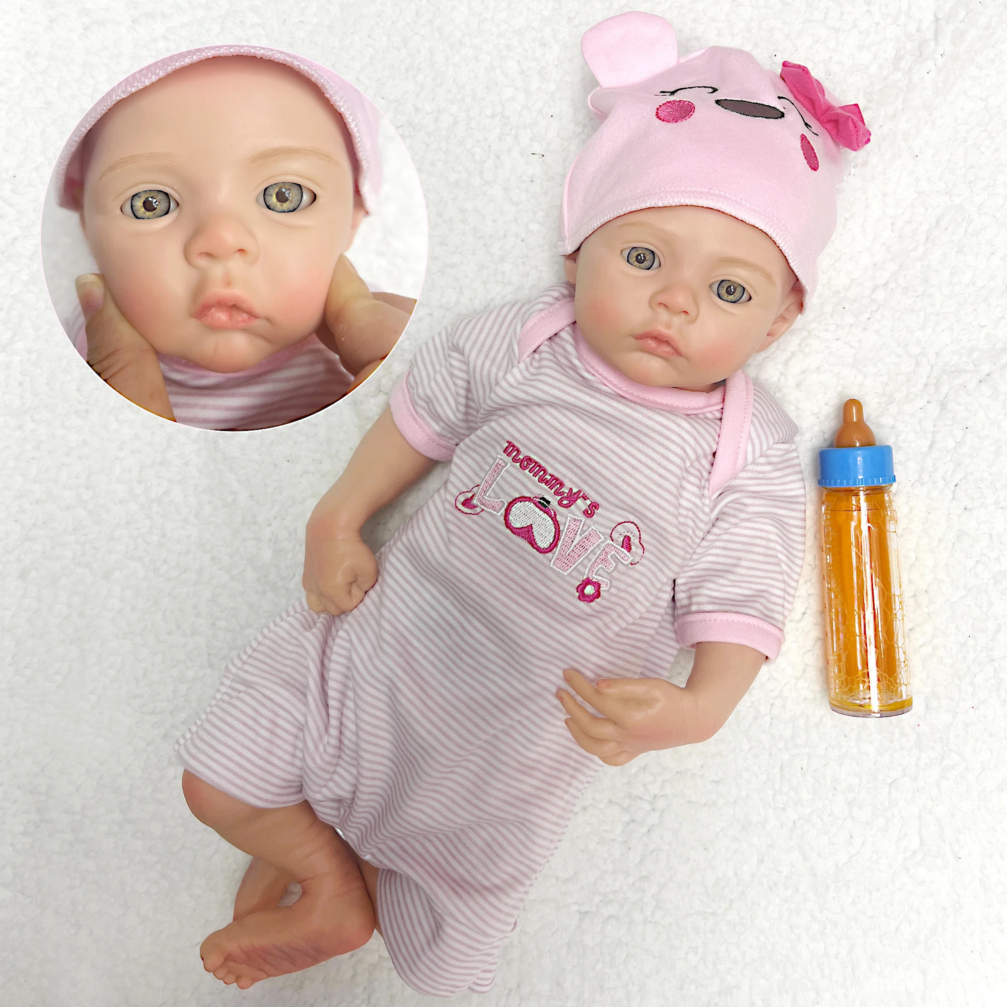 18-дюймовая Реалистичная кукла-реборн Attyi с лугом для маленьких девочек