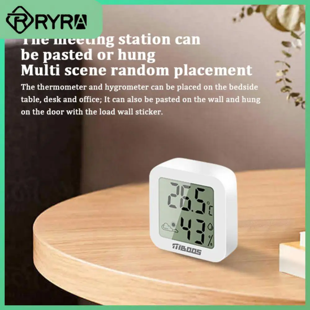 

Gauge White Thermometer Mini Hygrometer Lcd Digital Temperature Humidity Meter Indoor 1pc Smart Home Room