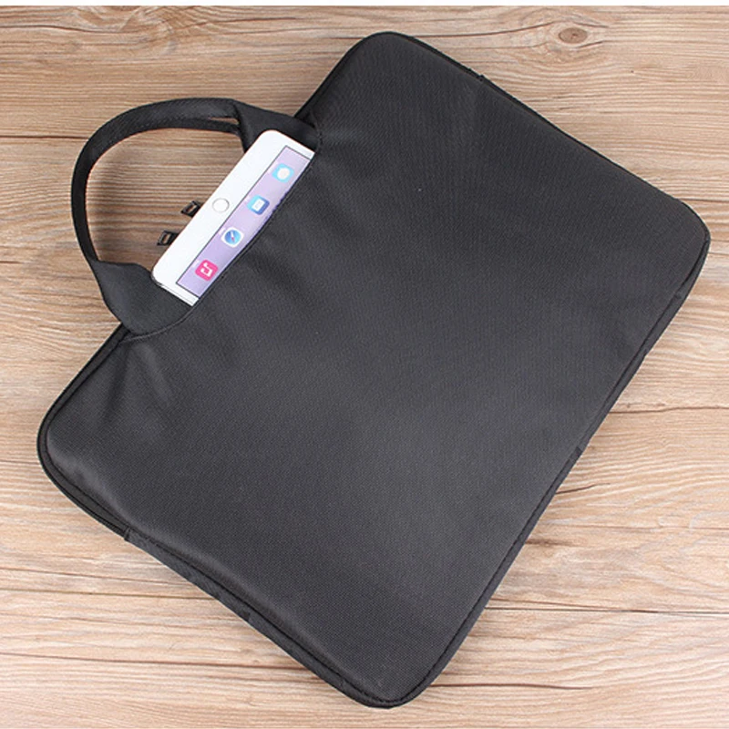 Leisure Business Handbag 15 Inch Multi-Functional Laptop Business Briefcase Messenger Bag Waterproof Fabric Men Women Bag Black