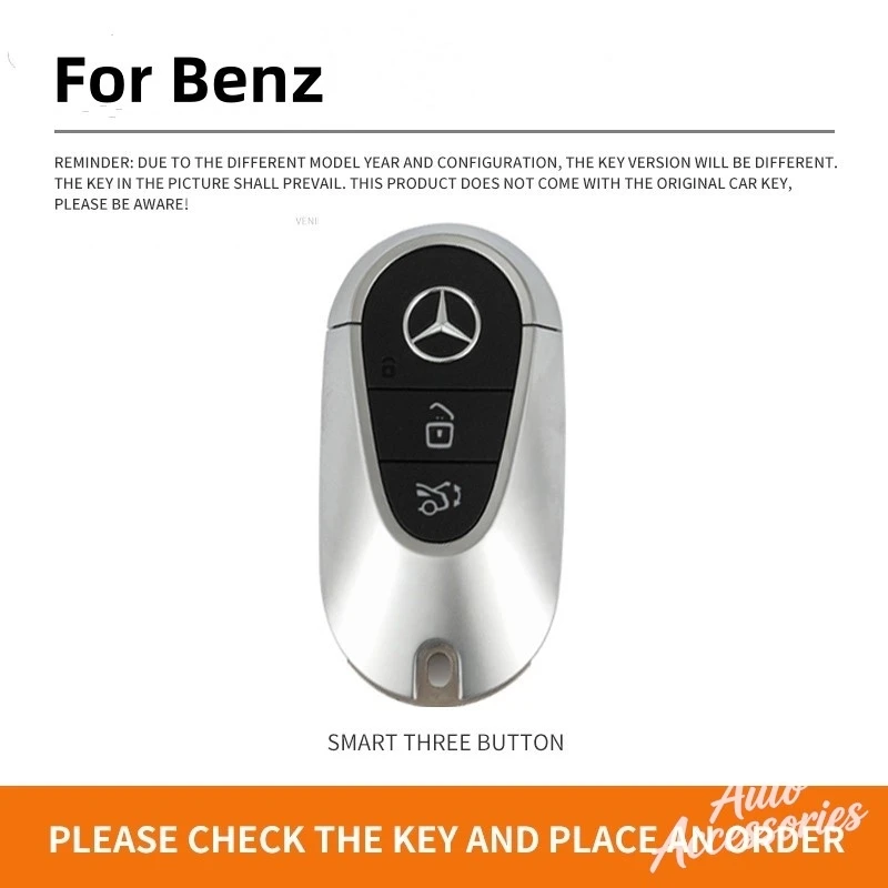 Фото Чехол-накладка из цинкового сплава для ключей автомобиля Mercedes-Benz C, S-класса W223, W206, Maybach S400, S450, S500 – защитный аксессуар №2