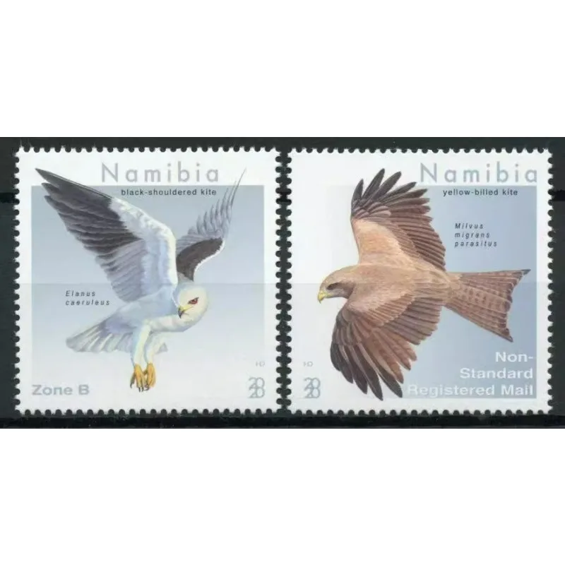 

2 шт., Намибия, 2020, штампы с птицами, настоящие оригинальные почтовые штампы для коллекции, MNH