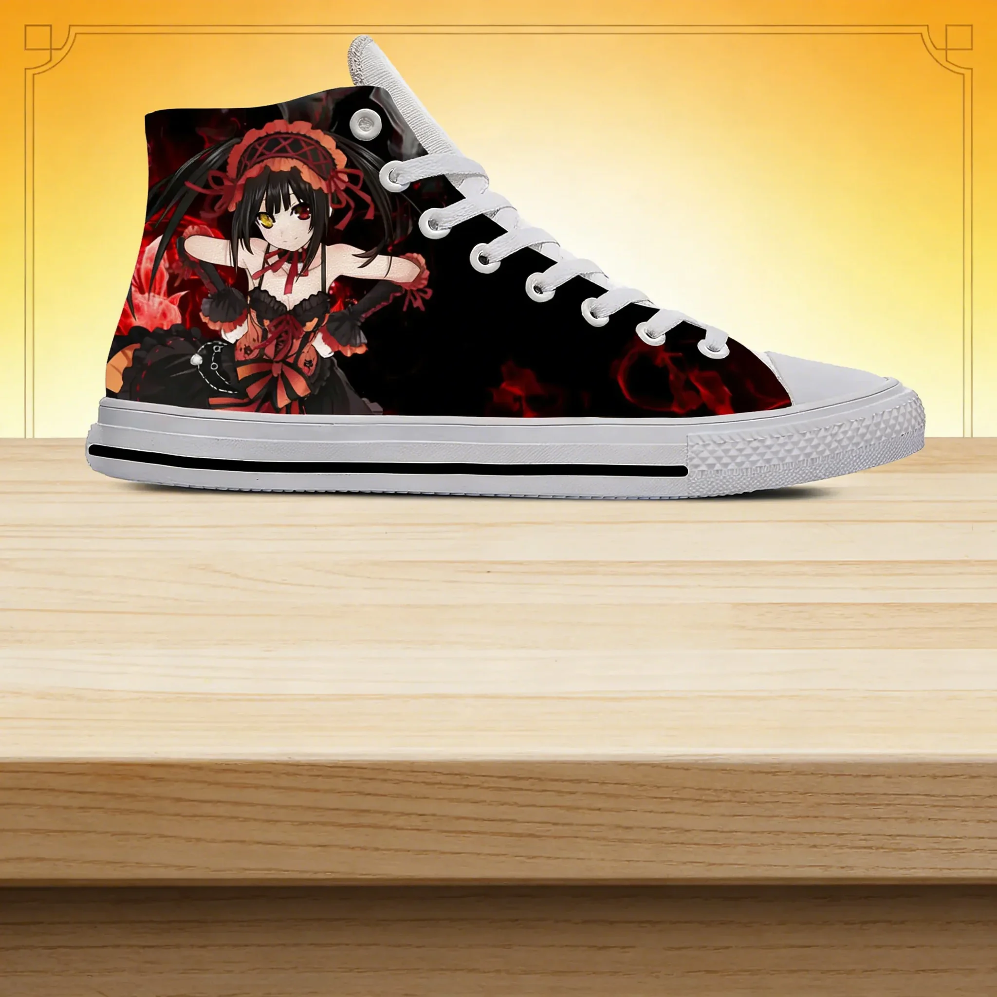 Фото Кроссовки Cartoon Date Live Kurumi High Top, легкие повседневные унисекс-кеды для скейтбординга №2