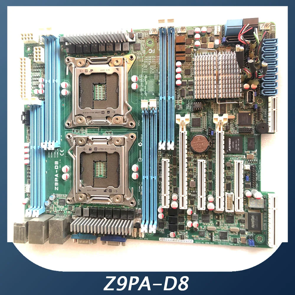 Original Server Two-Way Motherboard For ASUS Z9PA-D8 C602 Socket LGA 2011 DDR3 X79 X79M Good Quality