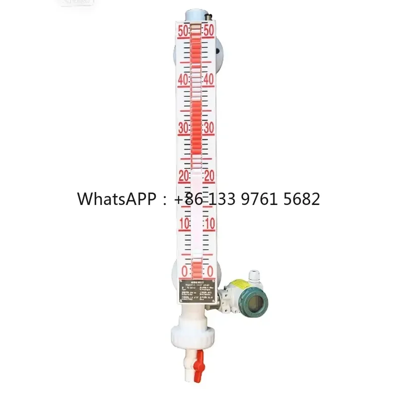 Фото WSQ OEM UHZ-520 Боковой магнитный поплавковый уровнемер PP/PVC для определения высокого/низкого уровня коррозионных жидкостей №3