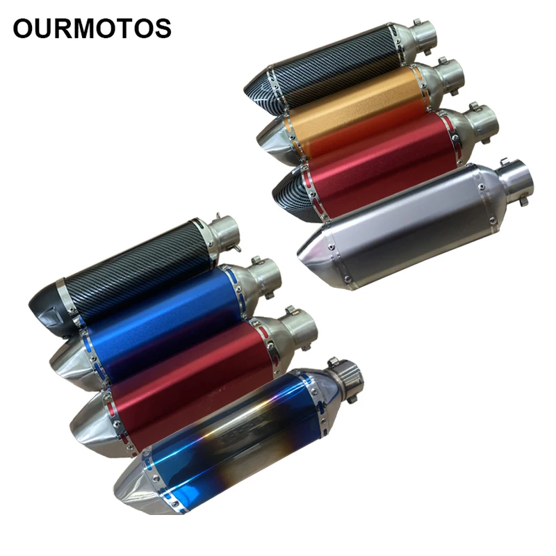 

OURMOTOS Universal Motorcycle 51MM Exhaust Muffler Pipe Escape for Cb650f Cb1000r Cbr250r er6n Sv650 Crf 230 Z800 R1