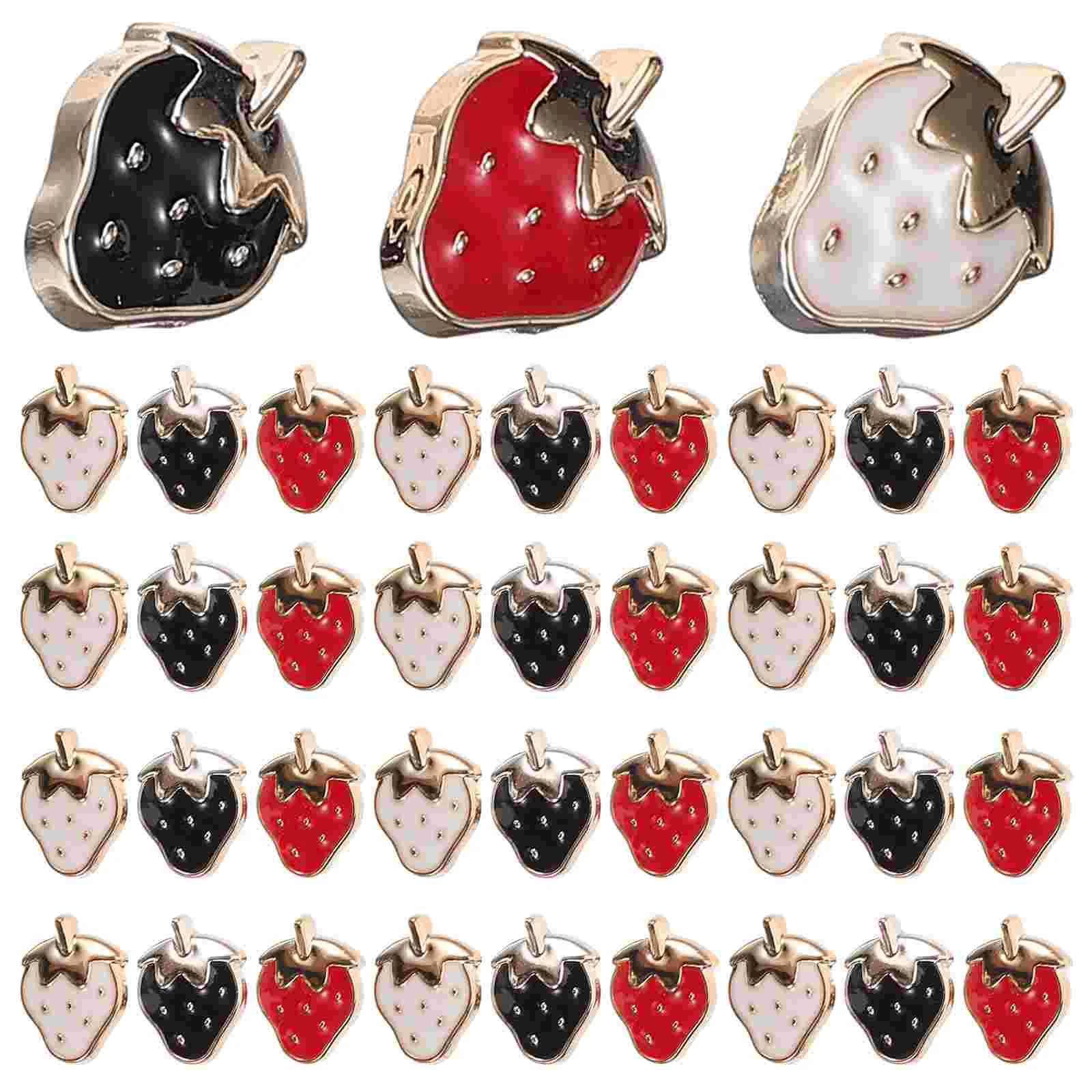 30 шт. пряжка с клубникой очаровательная одежда пуговицы для шитья золотые