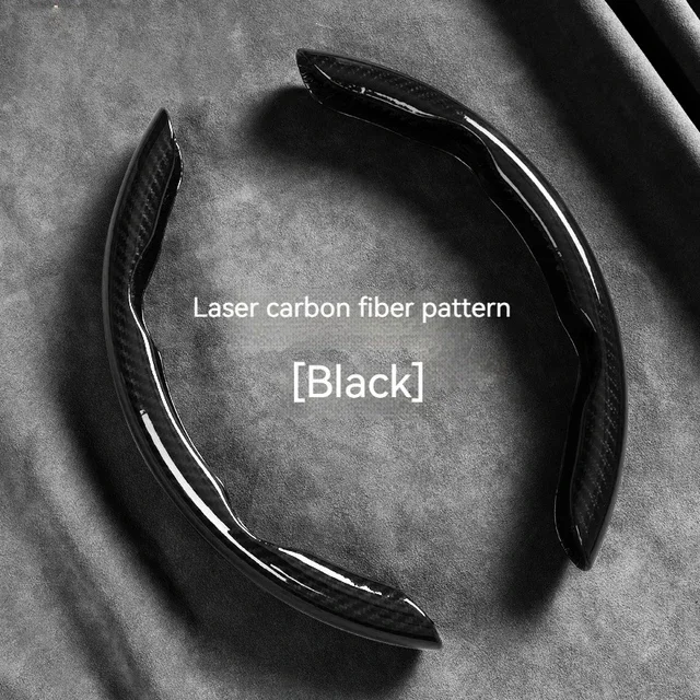 

Лазерное углеродное волокно, силикон, противоскользящее покрытие для Ford Focus Kuga Fiesta Ecosport чехол рулевого колеса автомобиля Explorer, 2 шт.