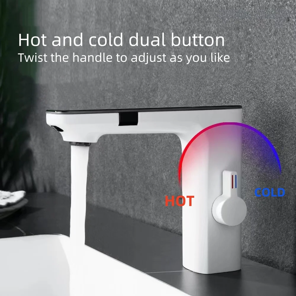 Умный смеситель цифровой с датчиком температуры светодиодный интеллектуальный