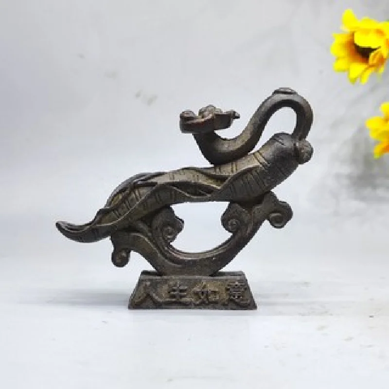 Бронзовый Стиль Ретро Резные Маленькие Украшения С Женьшенем Деревянная Игрушка